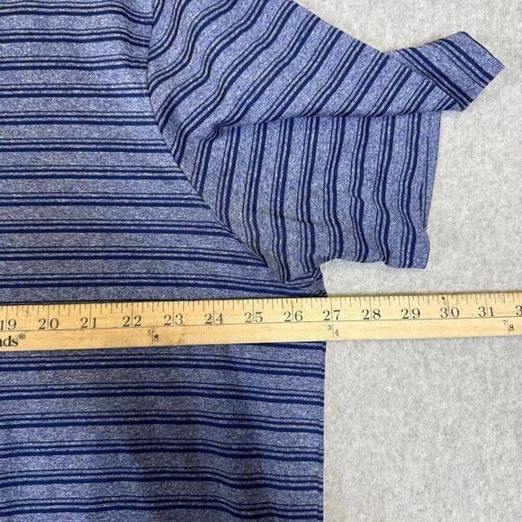Nike Mens Size XXL Dri Fit Athletic Pullover Polo Blue Stripe Short Sleeves - Picture 4 of 8